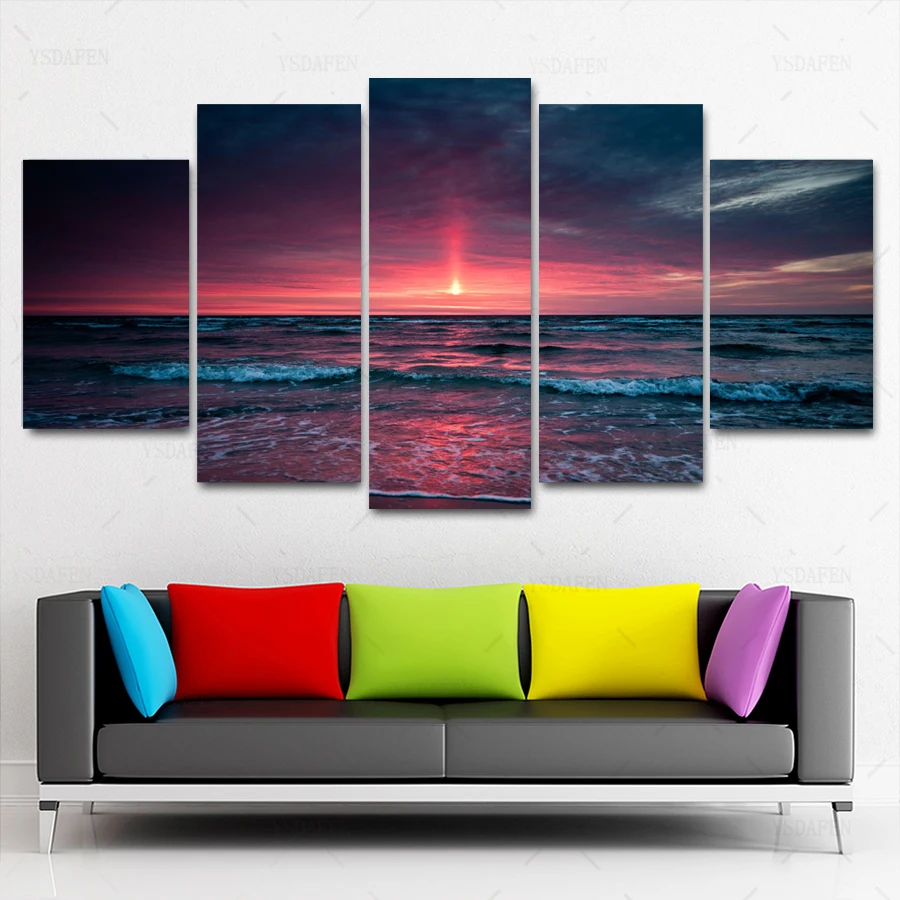 

Op de muur HD print olieverf modulaire foto A sports car poster kind room decor woondecoratie 5 stks canvas art z057