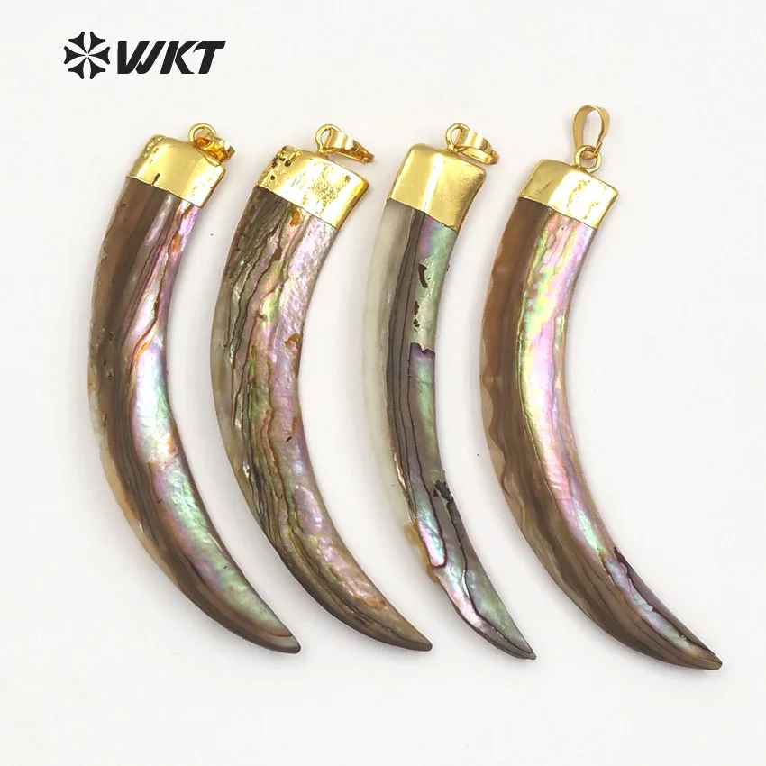 

WT-JP063 New arrival Custom Natural Shell Pendant Fashion design with Moon Pendant with exclusive Random For women Jewelry