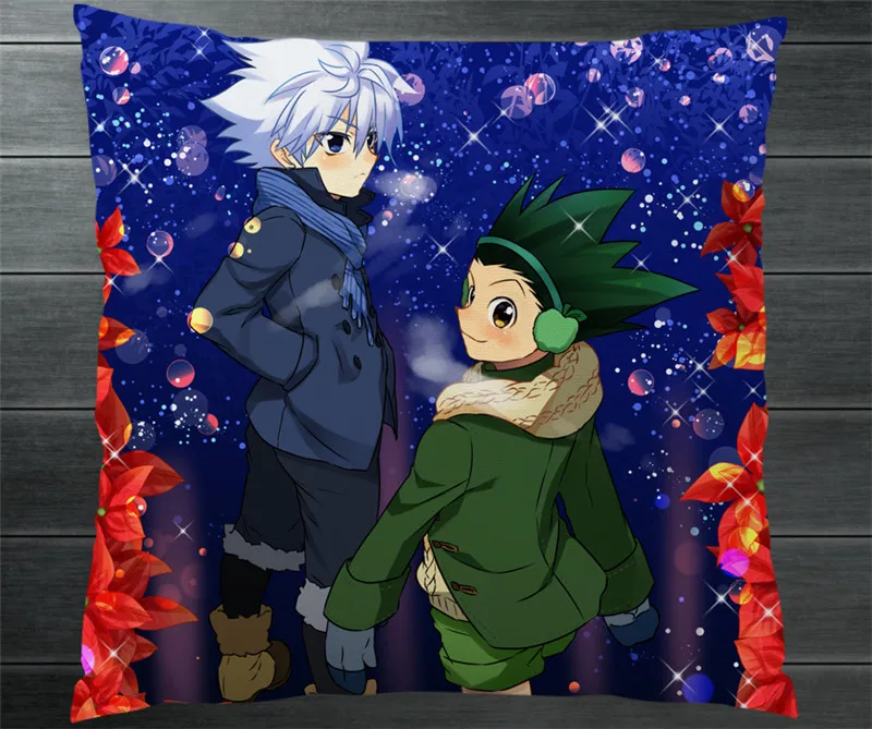 HUNTER X GON FREECSS Killua Zoldyck двухсторонняя подушка чехол Манга Аниме Подушка