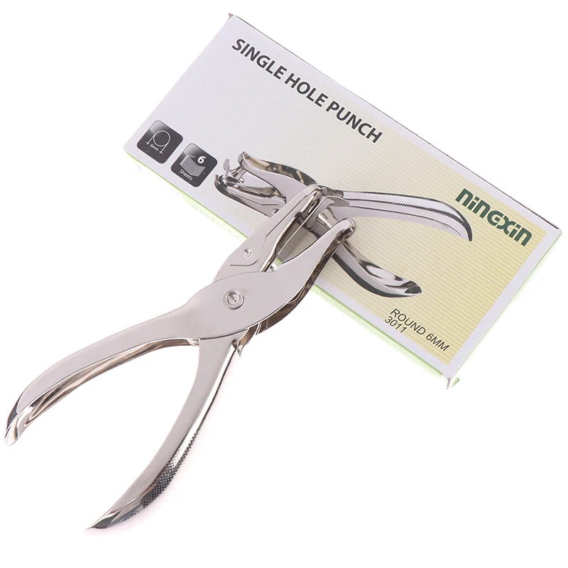 Новый 1 шт. школьный офисный металлический Дырокол с одним отверстием ручной для