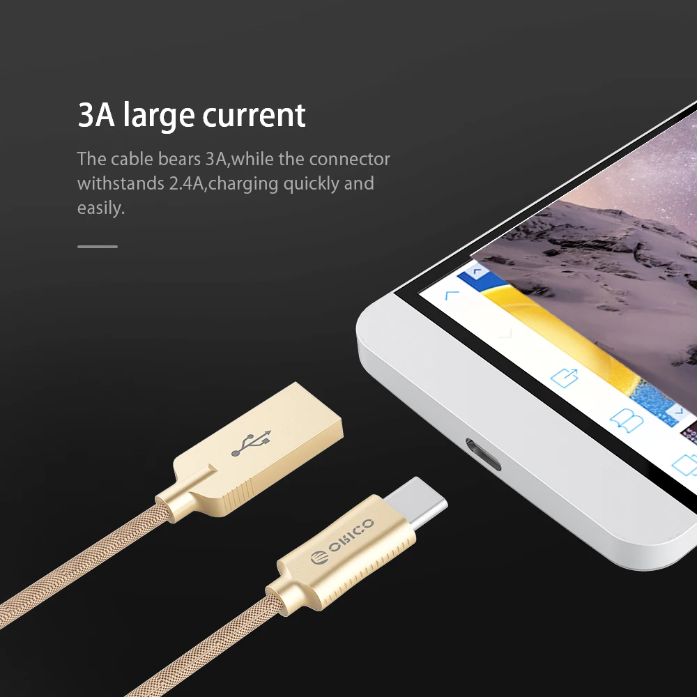 ORICO type-C кабель usb type A-USB-C кабель USB кабель для синхронизации и зарядки для huawei Macbook LG G5 Xiaomi Mi 5 htc цинковый сплав 1 метр