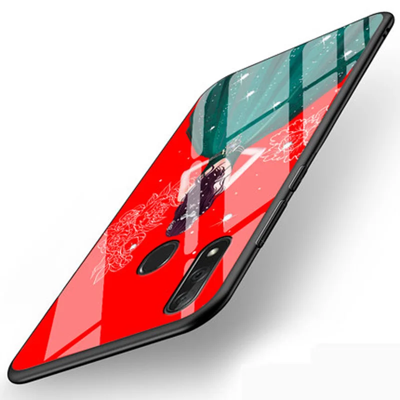 Чехол для zte blade V10, Модный чехол из закаленного стекла+ чехол с мягкими краями для zte blade V10 V1000, стеклянный жесткий чехол s V 10, оболочка funda