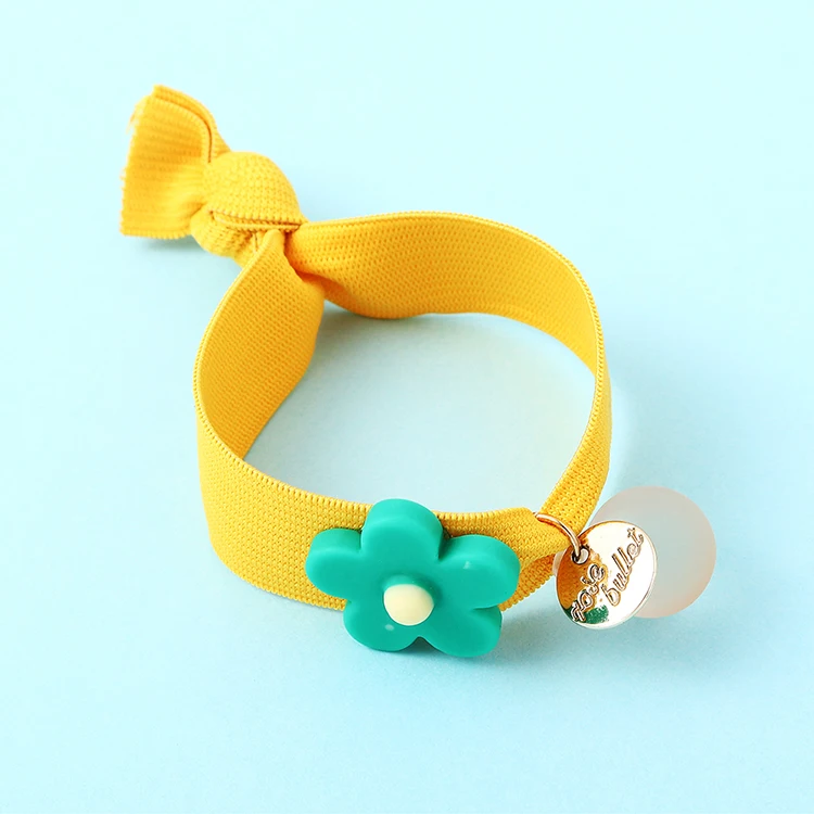 Модная резинка для волос с цветами женщин и девушек элегантная красивая