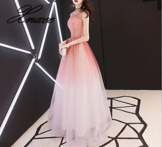 Платье женское 2020 новое длинное темпераментное дамское тонкое вечернее