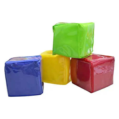 Godery DIY Education Playing Dice, Pocket Cubes ,Photo Pocket Foam Stacking Blocks - Set of 4