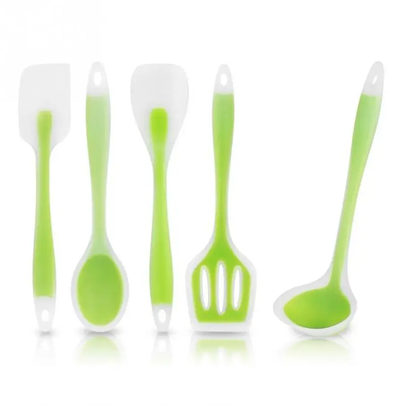 5 Piece Heat-Resistant Cooking Utensil Set Designed w/Premium Non-Stick Silicone | Дом и сад