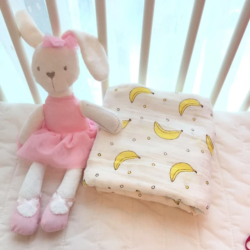 Детское одеяло 100% муслиновое хлопковое пеленание для новорожденных