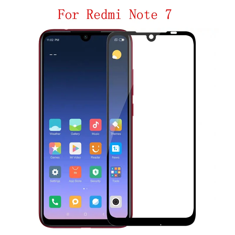 For Redmi Note 7 Новинка 9D закаленное стекло для Xiaomi redmi note 7 полное покрытие защита экрана закаленное стекло для Xiaomi redmi note 7 pro стеклянная пленка - Цвет: For Redmi Note 7