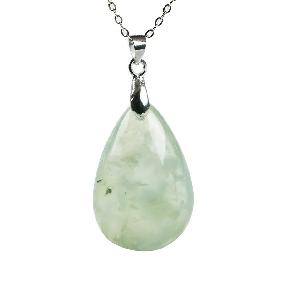 Женское Ожерелье из натурального зеленого кристалла с бусинами уникальный кулон