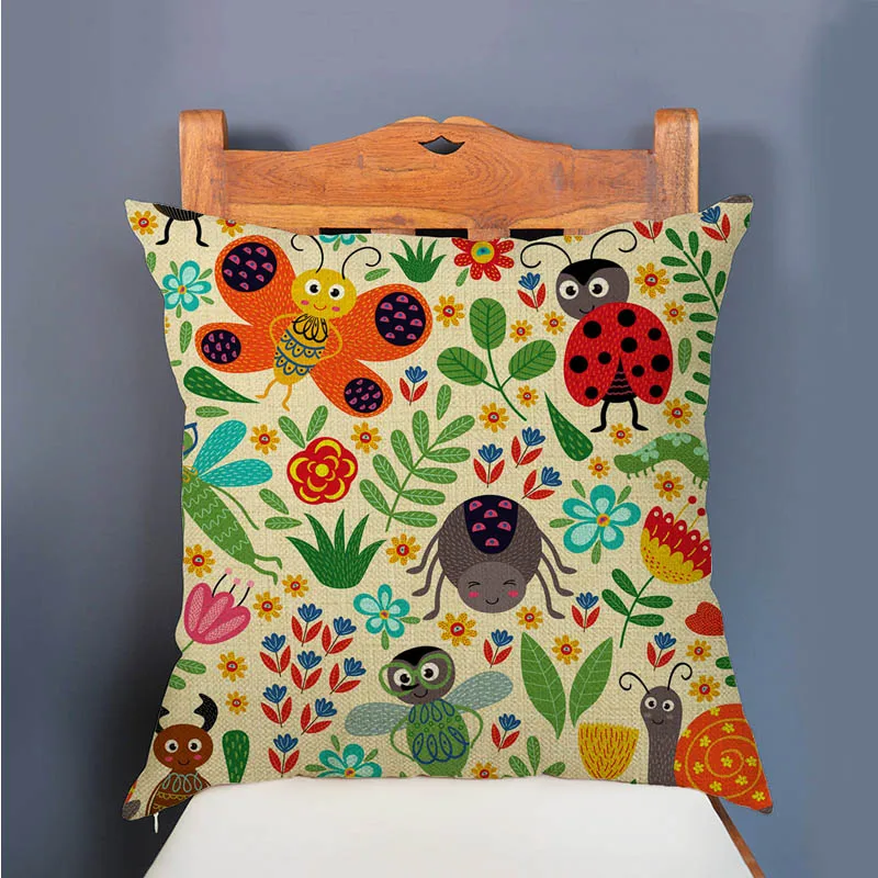 Мультяшный детский Декор для комнаты мальчика диван наволочка медведь корова