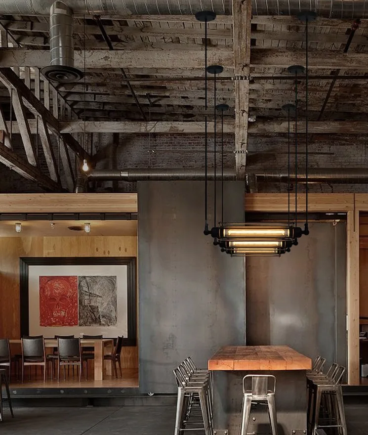 Винтажный подвесной светильник RH в американском стиле стимпанк|pendant lights|restaurant