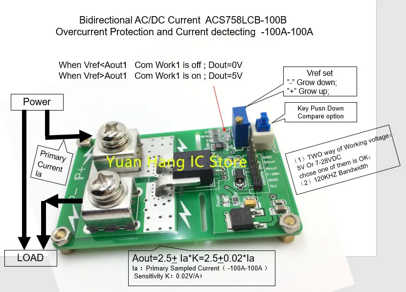 Acs758lcb 100b acs758lcb 100 acs758 AD/DC модуль с функцией защиты от перегрузки по току: 50a