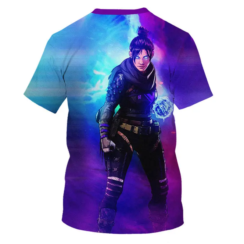 Новинка 3D футболка Apex Hero с принтом круглый вырез Мужская/женская летняя