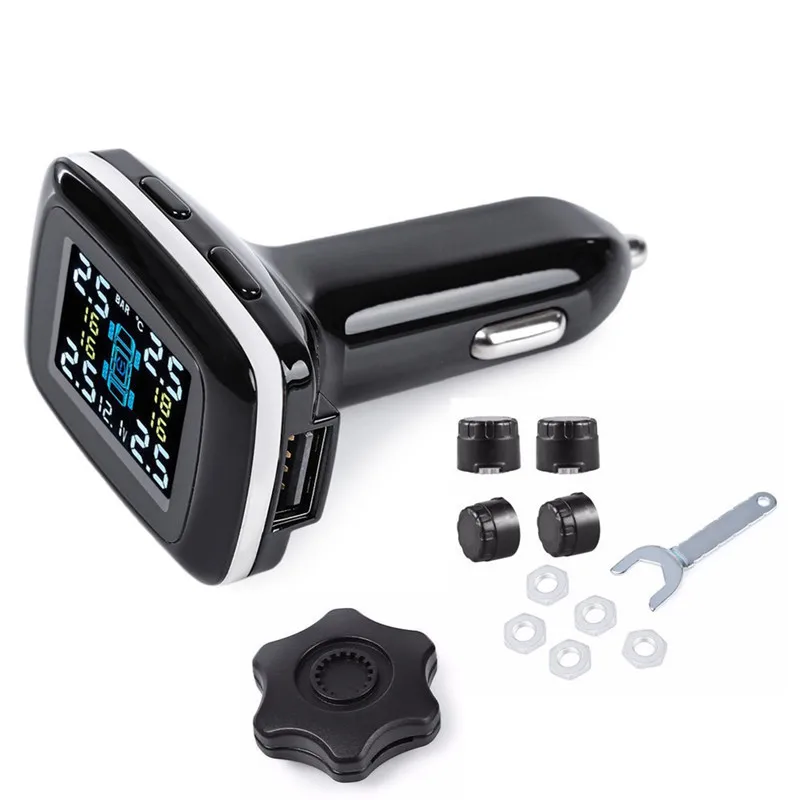 Беспроводная умная Автомобильная TPMS 12V Цифровая система контроля давления в
