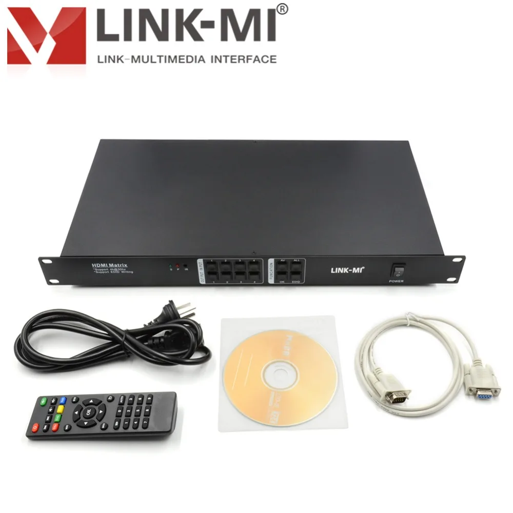 LINK MI LM MX44U профессиональная матрица 4x4 коммутационная система 4 K 3840*2160P @ 30Hz полоса