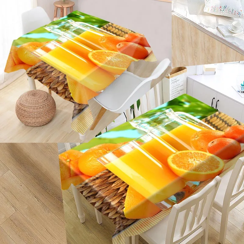 

Best Oranges Fruit Custom Table Cloth Rectangular Oxford Print Waterproof Oilproof Square Table Cover Wedding Tablecloth P~
