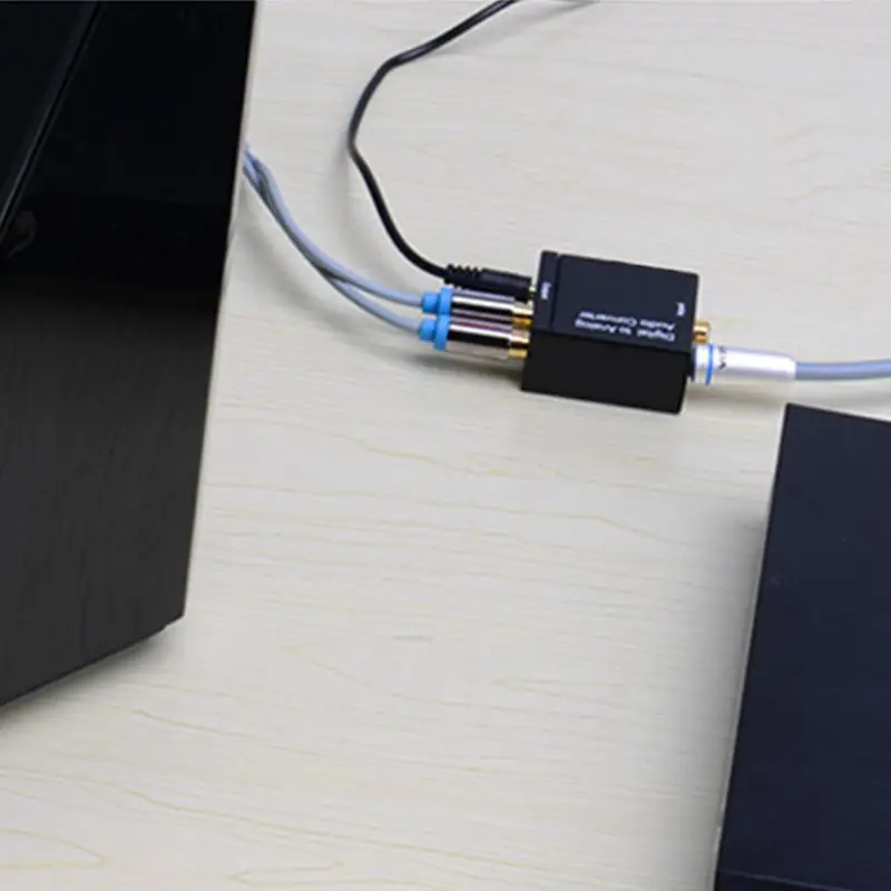 Аудио преобразователь сигнала адаптер цифровой оптический Toslink SPDIF коаксиальный в аналоговый L/R RCA#905