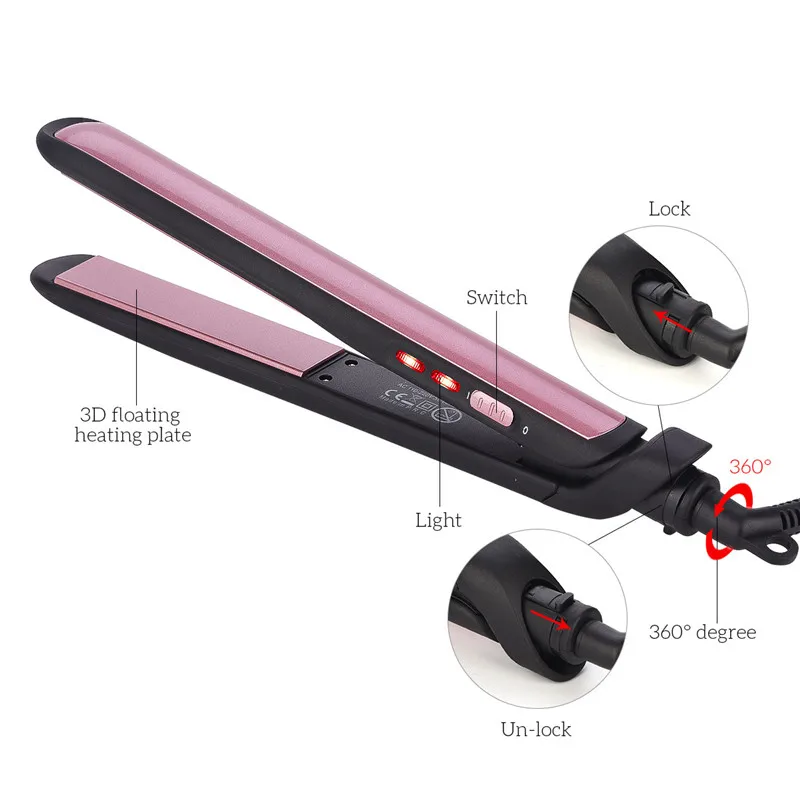

Mini Electric Hair Straightener Hair Curler Dual Use Styling Tool Ceramic Flat Iron Straightening Curling Hair Styler Travel 31