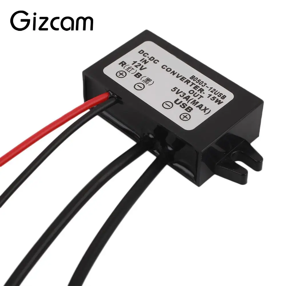 Напряжение трансформатор 3A DC-DC автоматический понижающий двойной USB кабель для