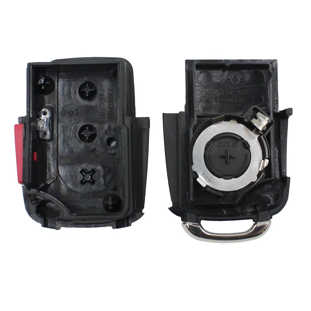 Dandkey 3/4 Кнопка флип ключ автомобильный чехол для ключей для Volkswagen Golf 4 5 6 Passat B5 B6 Polo камера Bora touran с/без лезвия с логотипом