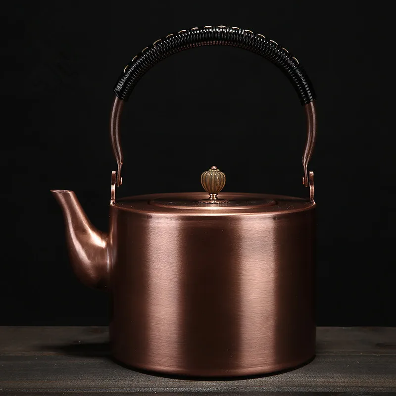 Горячая продажа 2000 мл ручной работы медный чайник углеродная печь горшок кунг фу