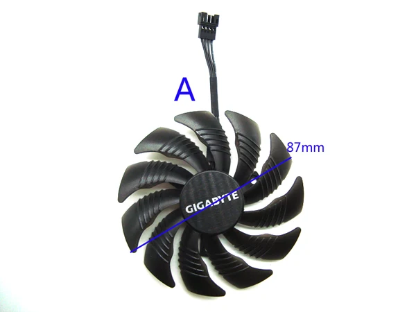 A 87 мм PLD09210S12HH 0.40A 4Pin вентилятор охлаждения для Gigabyte GeForce RX580/570 GIGABYTE GV-RX5 кулер для видеокарт - Цвет: A