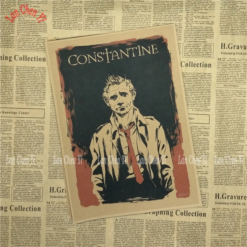 Константин постер фильма комплект крафт Бумага кафе бар ретро плакат