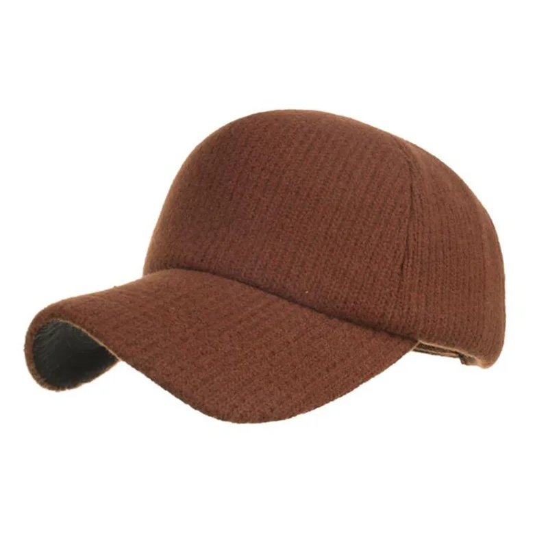 Новый вязаный дизайн зимняя бейсболка для мужчин и женщин плотные теплые шапки