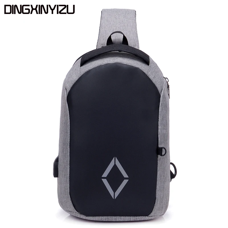 Многофункциональная нагрудная сумка dingxinymizu для мужчин с usb зарядкой через плечо