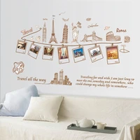 home decoration vinyl wall sticker travel all the way happy memories pictures room decal art mural wallpaper