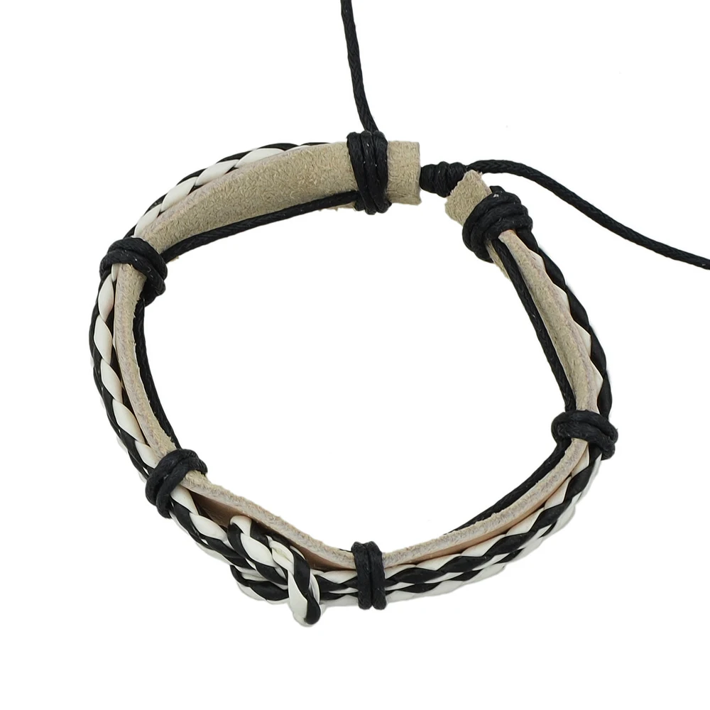 Kayshine 4 шт./компл. панк рок Стиль коричневый Бусины Белый Черный Мульти Слои Сеть
