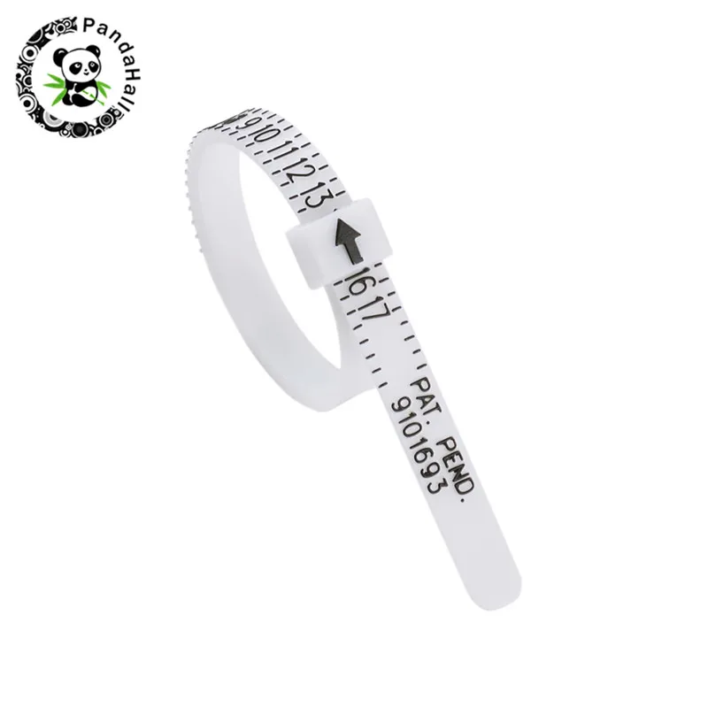 10 шт. белый кольцо Sizer Пластик палец измерительный пояс армии США 1-17 для Ювелирные