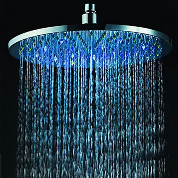 2014 New Arrival 8&quot inch RGB LED Stainless Steel Rainfall Shower Head Bath Faucets Set Bathroom Accessories | Обустройство дома