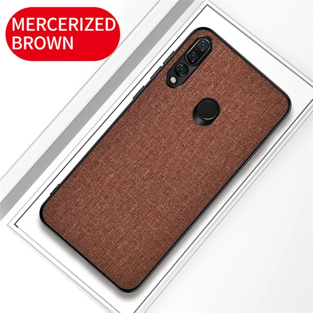 Brown Тонкий тканевый в деловом стиле чехол для huawei P Smart Z из матового поликарбоната для huawei Y9 Prime чехол для телефона противоударный чехол - Цвет: Brown