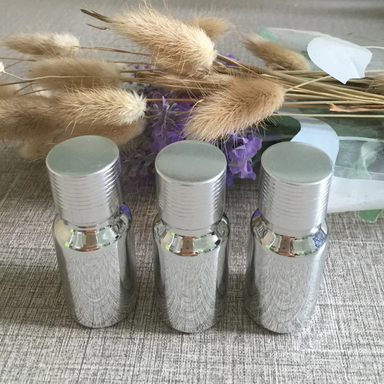 

50pieces/lot 10ml High temperature silver plated glass dropper bottle,empty 10ML glass essentical oil bottle wholesale