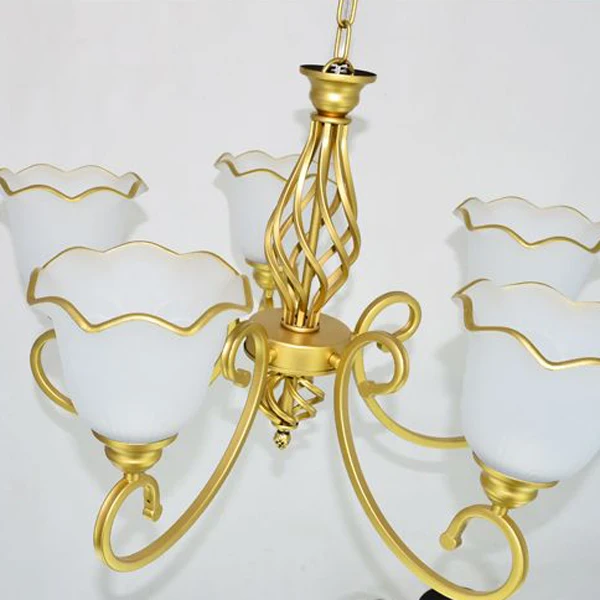 Роскошная люстра в европейском стиле с металлической цепочкой потолочный