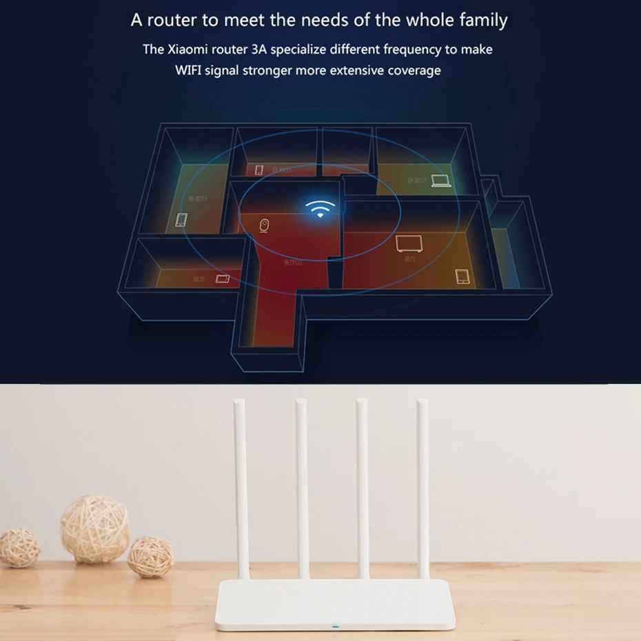 Китайская версия Xiaomi mi роутер 3A 2 4G/5G 1167 Мбит/с 64 Мб памяти двухдиапазонный