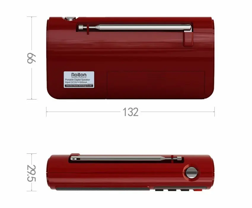 Портативная колонка Rolton T50 с картой TF, радио, FM/AM/SW, Mp3, WAV, музыкальный плеер и фонарик для ПК, iPod, колонка