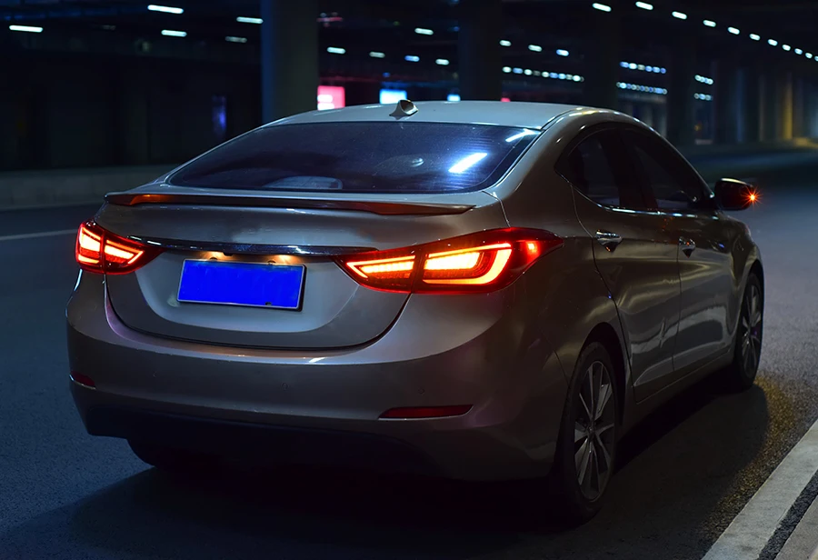 Хвост светильник в сборе для hyundai Elantra 2012 2013 светодиодный вождения светильник светодиодный стоп-сигнал светильник светодиодный поворотник
