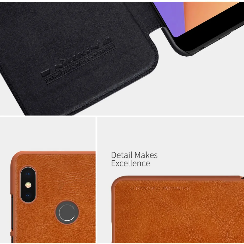 Чехол для Redmi note 5 pro 99 NILLKIN винтажный книжка из искусственной кожи с умным окошком