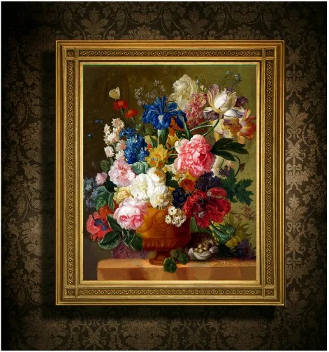 Набор для вышивки крестиком из ткани классическая картина маслом много цветов