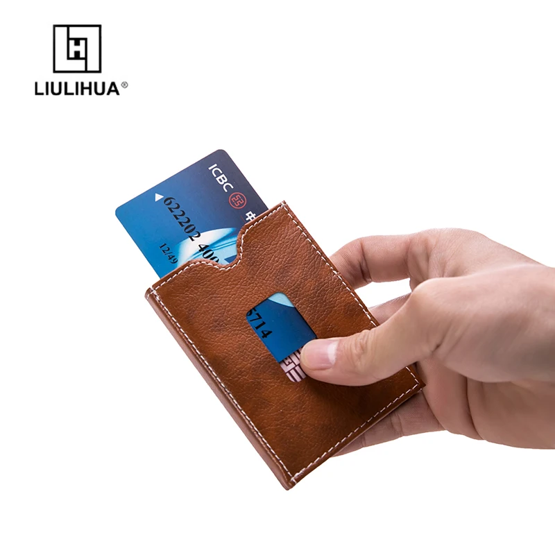 LIULIHUA оптовая продажа футляр для карт из натуральной кожи мужской деловой мини
