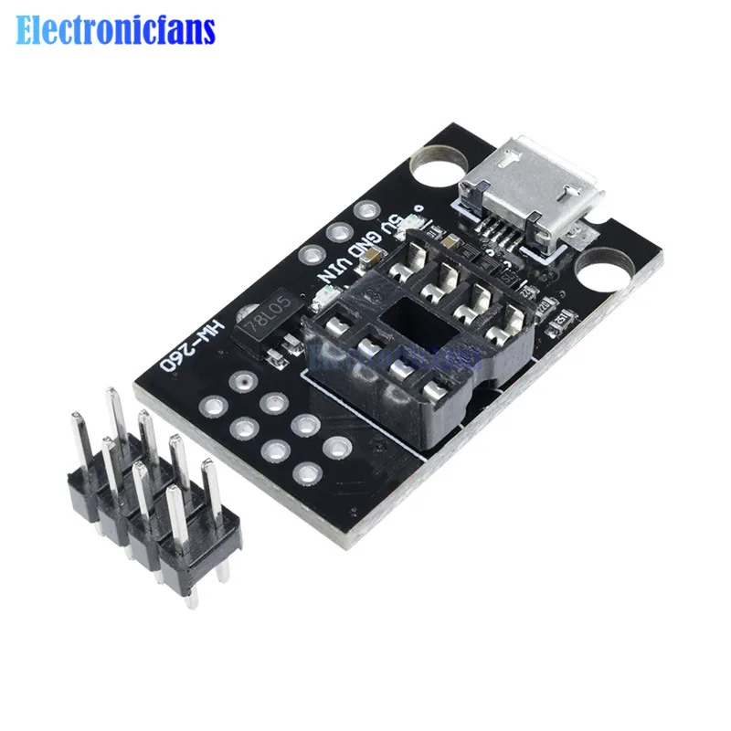 Подключаемая неизолированная плата для разработки ATtiny13A ATtiny25 ATtiny45 ATtiny85 редактор