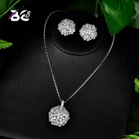 be 8 new fashion aaa cubic zirconia flower shape jewely sets for bridal wedding brilliant bijoux for women s114