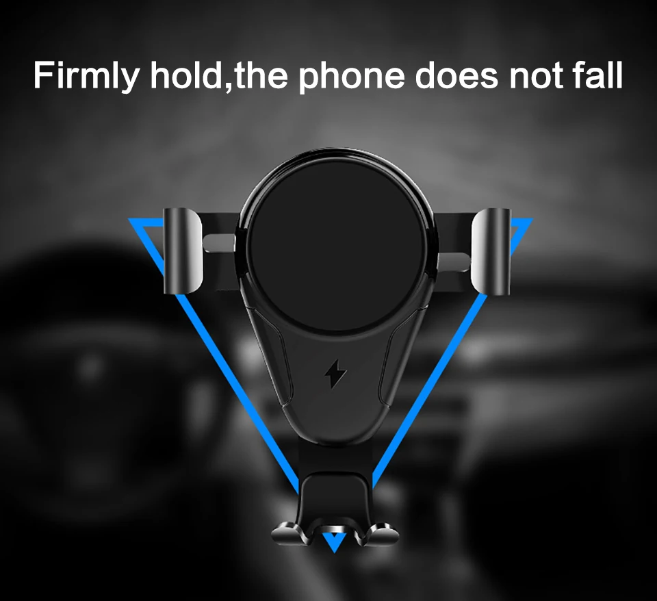 PZOZ qi Беспроводное Автомобильное зарядное устройство поддержка для iphone x 8 samsung s9 s8 Быстрая зарядка гравитационная автомобильная подставка для телефона мобильного