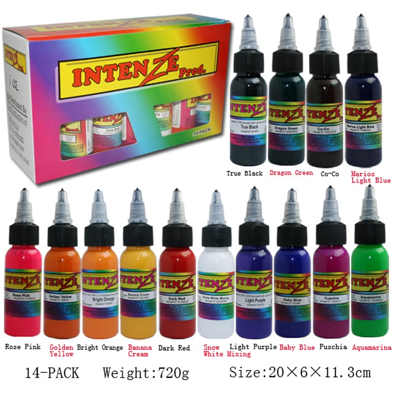 14 цветов тату микроблейдинг пигмент профессиональная тренировочная краска для
