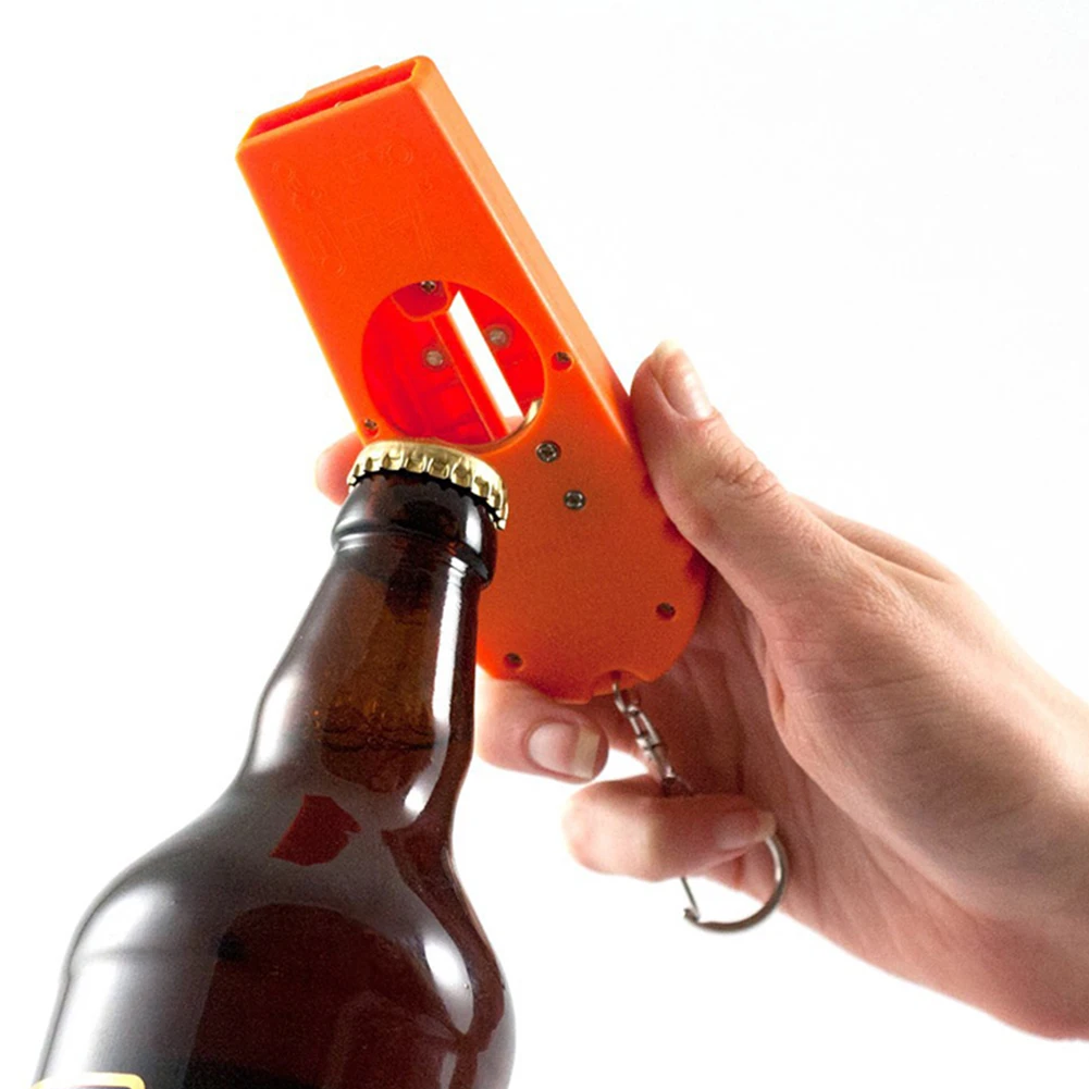 Beer Bottle Opener Spinning Keychain Cap Zappa Portable Launch Tool Durable Soda Shooter - Orange As Shown | Дом и сад