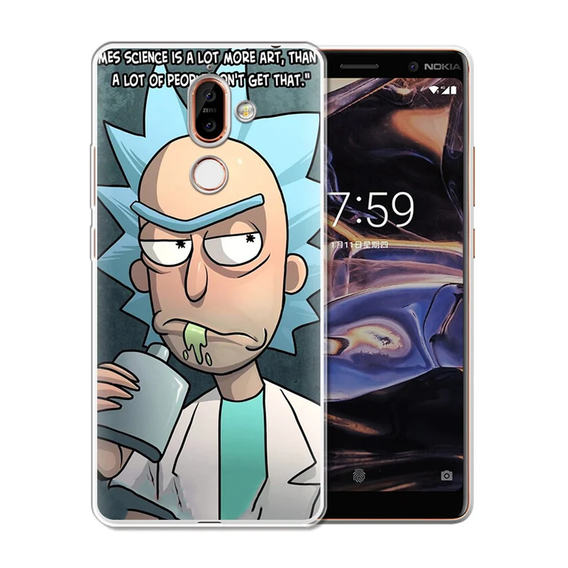Роскошный модный чехол для телефона Rick And Morty Nokia 2 1 3 Plus 5 мягкий силиконовый из ТПУ