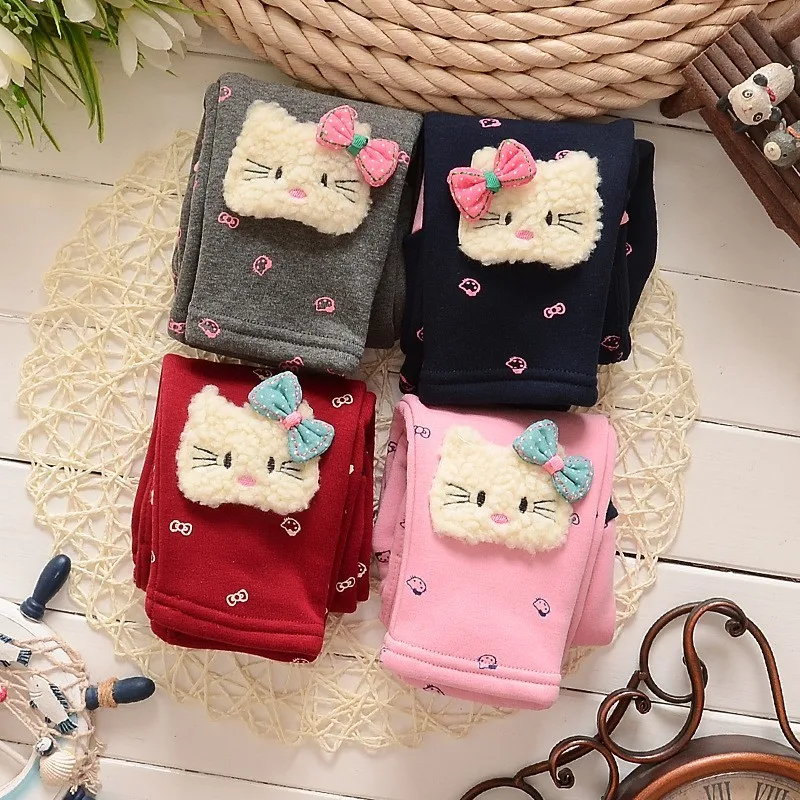 Новый год осень новинка Хлопковые Штаны для малышей с милым мультяшным рисунком