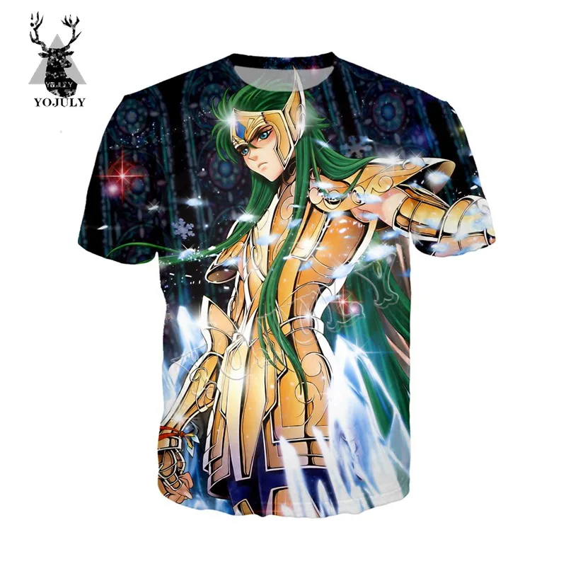 21 YOJULY, Япония, аниме, ST Seiya, 3D печатная Футболка, унисекс, летняя футболка с коротким рукавом, Мужская/женская модная повседневная футболка с круглым вырезом, t64 - Цвет: 21